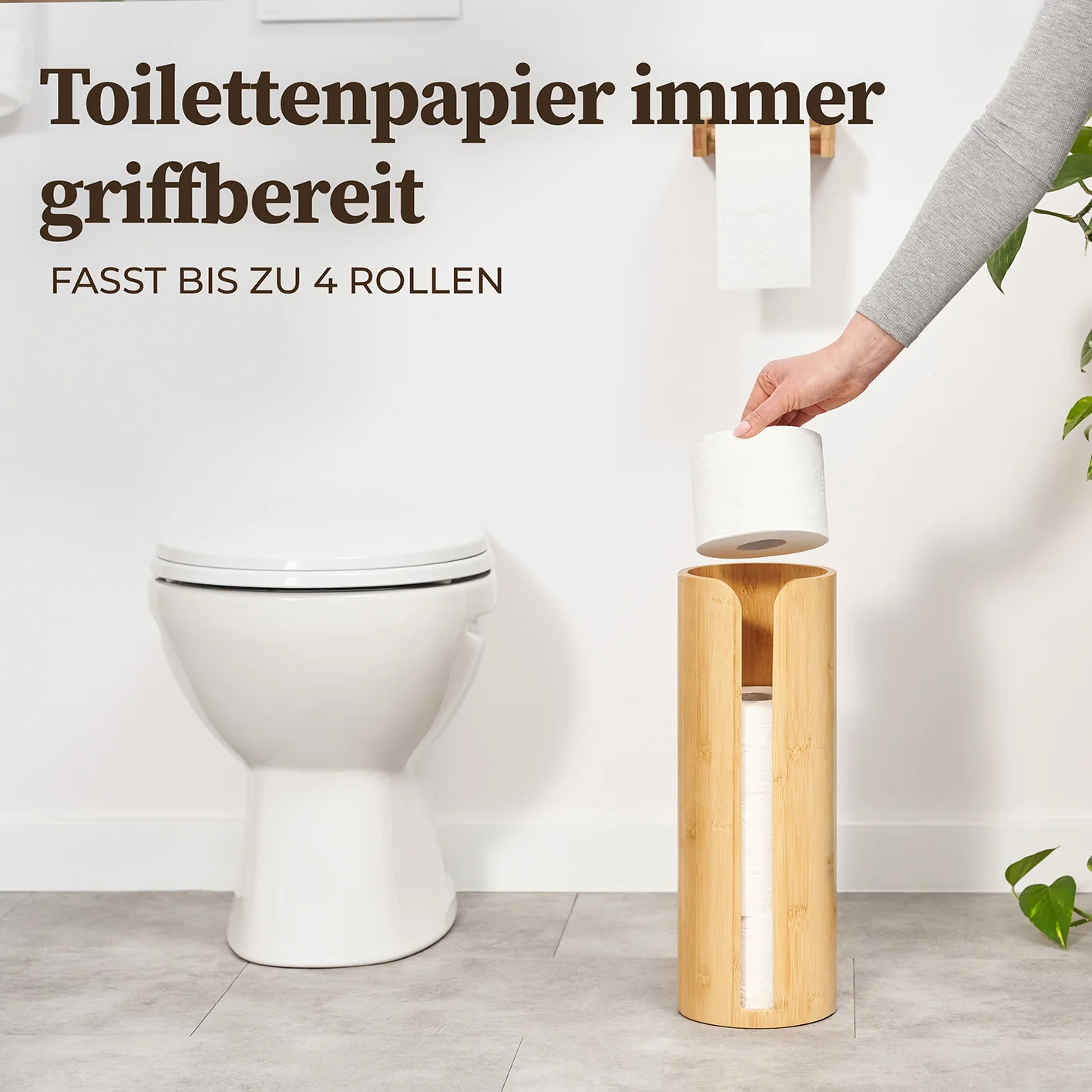 Toilettenpapier-Aufbewahrung "Maria" - Bambus - Image 5
