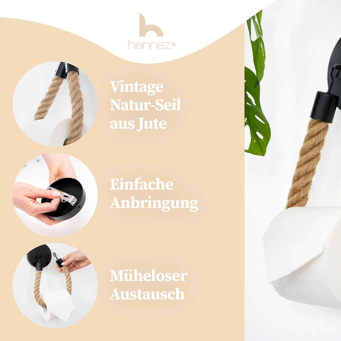 Toilettenpapierhalter - Mattschwarz - Image 2