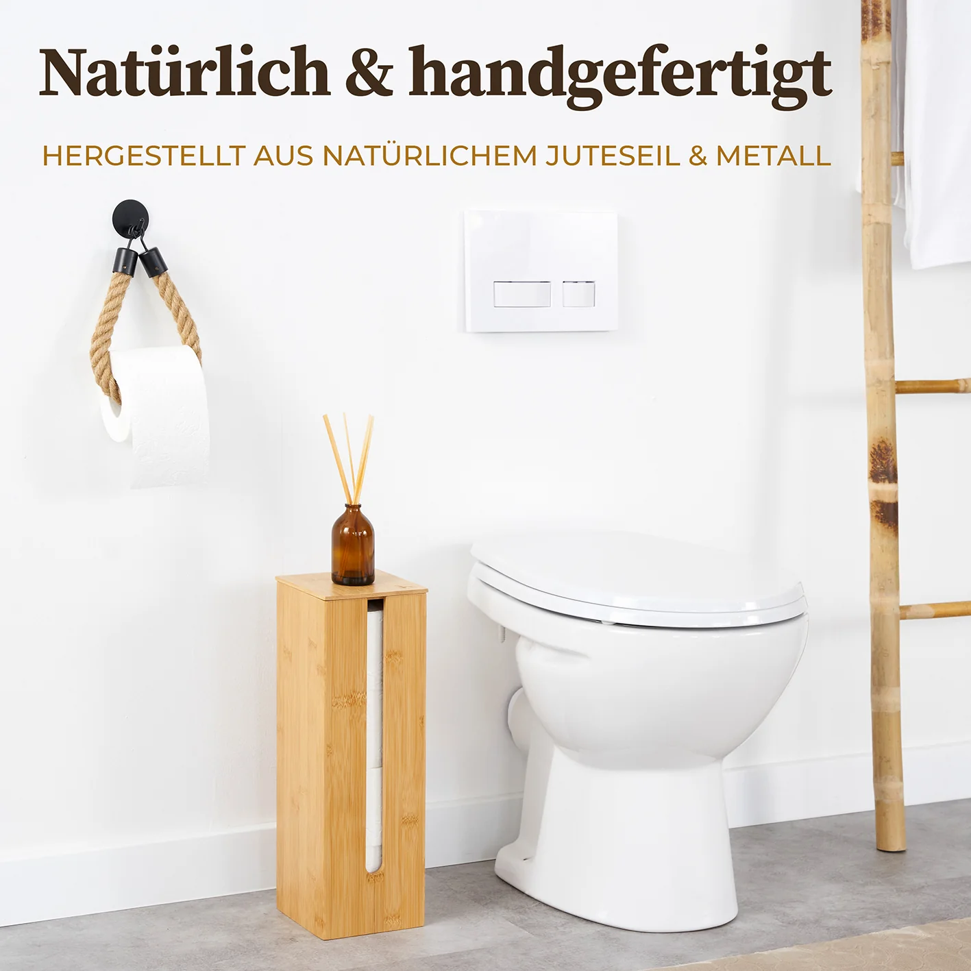 Toilettenpapierhalter ohne Bohren - Mattschwarz - Image 5