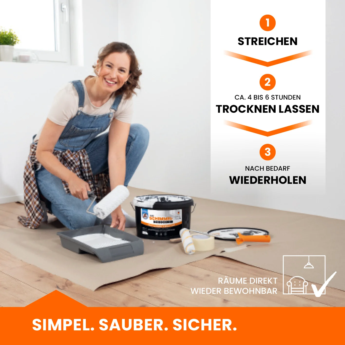 Tonis SCHIMMELSCHOCK 5.2 - Farbeimer 4,5 l - Gebinde - weiß - Image 4