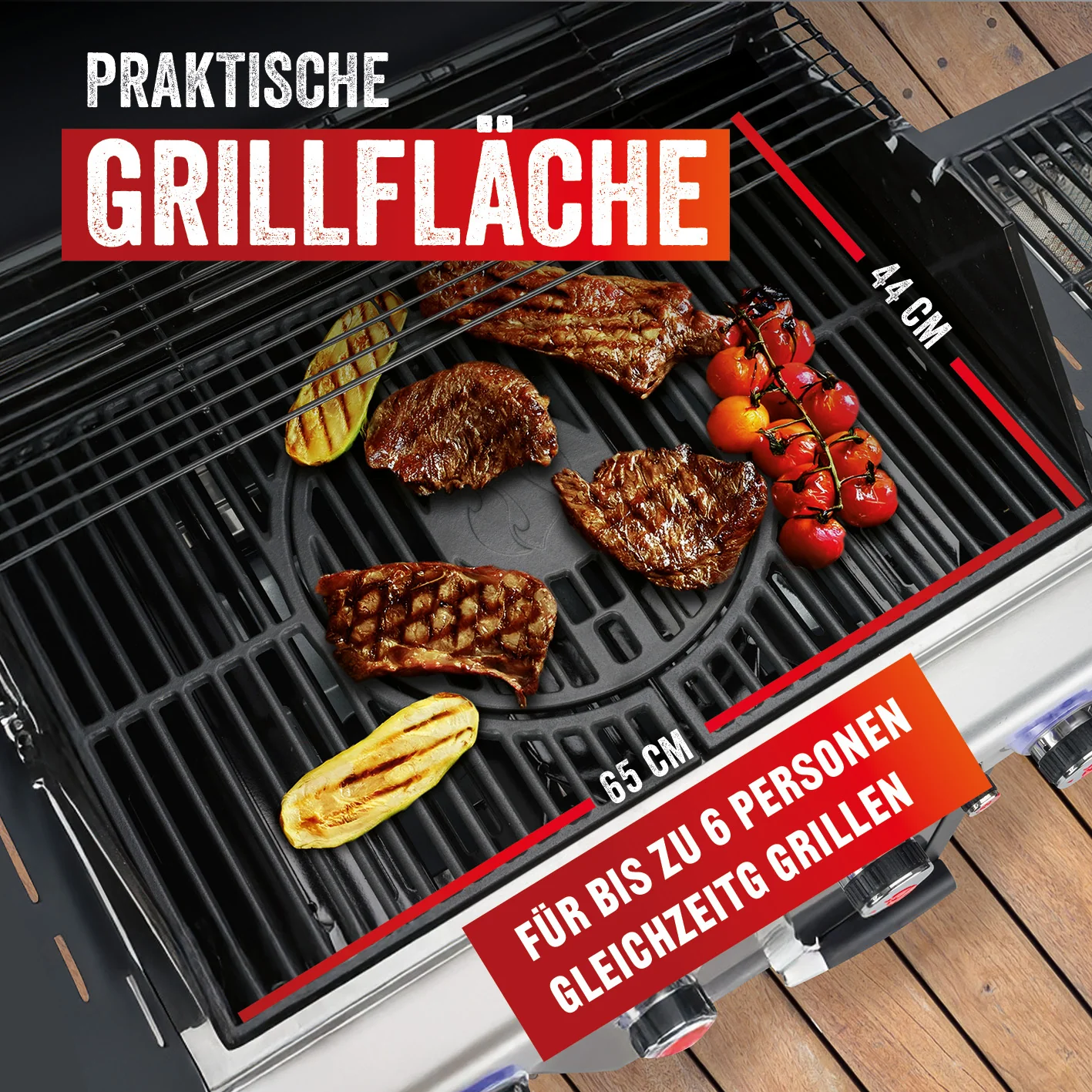 Triton 3.1 maxX Gasgrill mit Infrarotseitenbrenner - Image 4