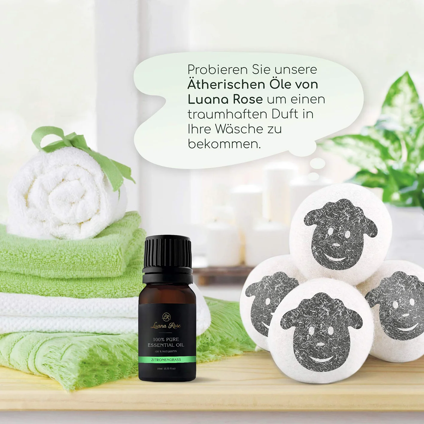 Trocknerbälle für Wäschetrockner - 6er-Set - Schafwolle - Image 4