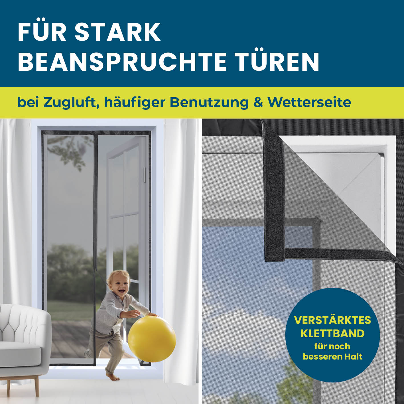 Insektenschutzvorhang - mit XXL-Magnetbändern - 90 x 210 cm - Image 3