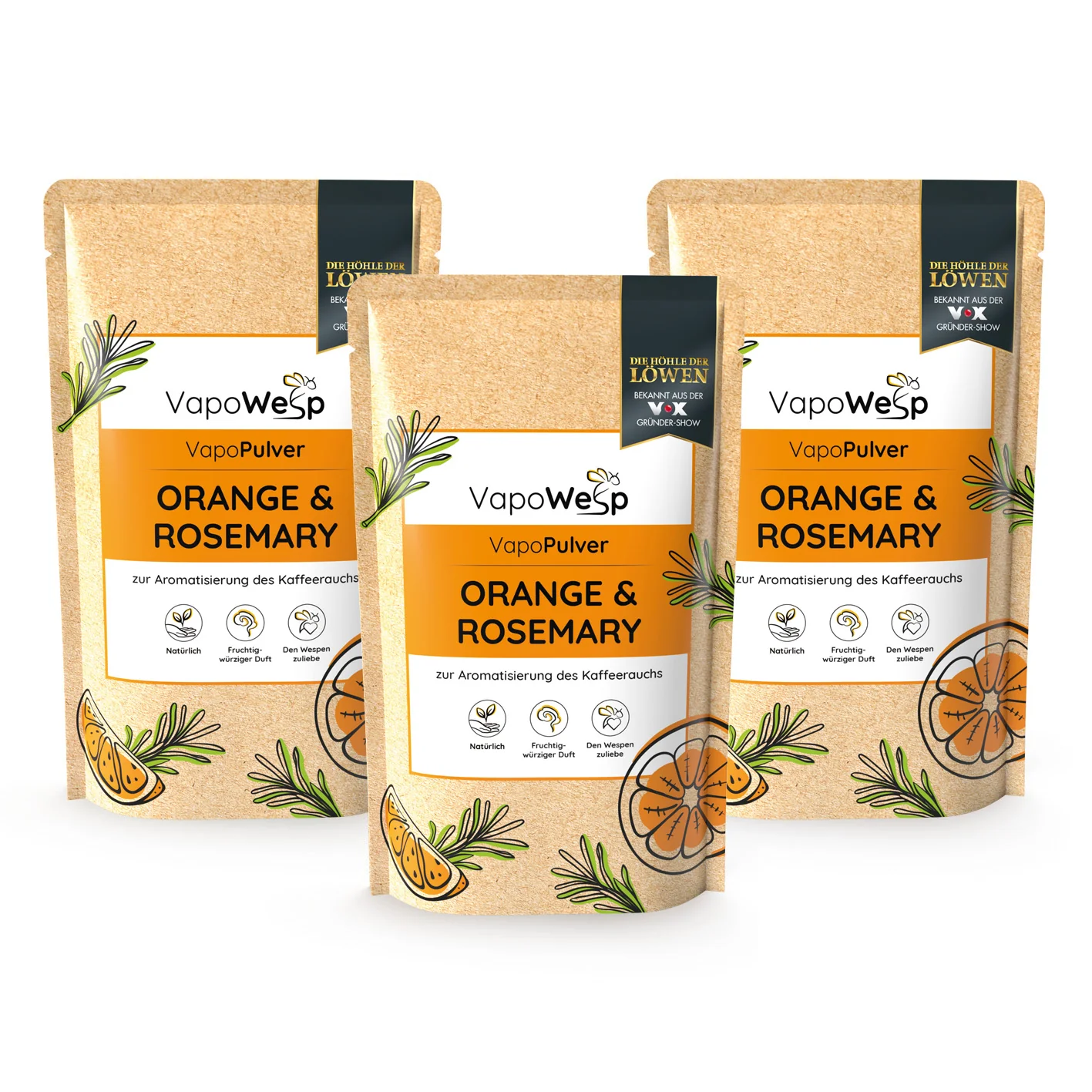 Pulver 3er-Set Orange & Rosemary (3x je 100 g)