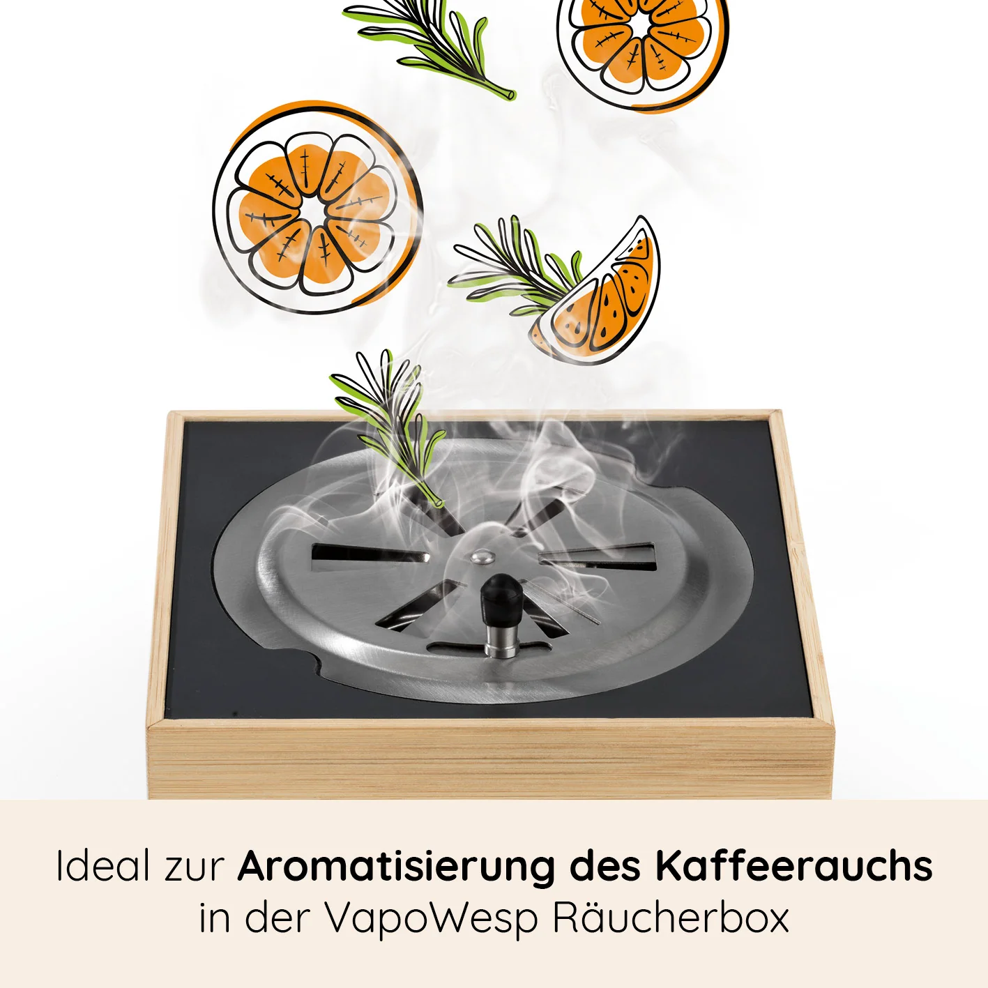 Räucherbox inkl. Orange & Rosemary (3x je 100 g / 1x 50 g) - Image 9