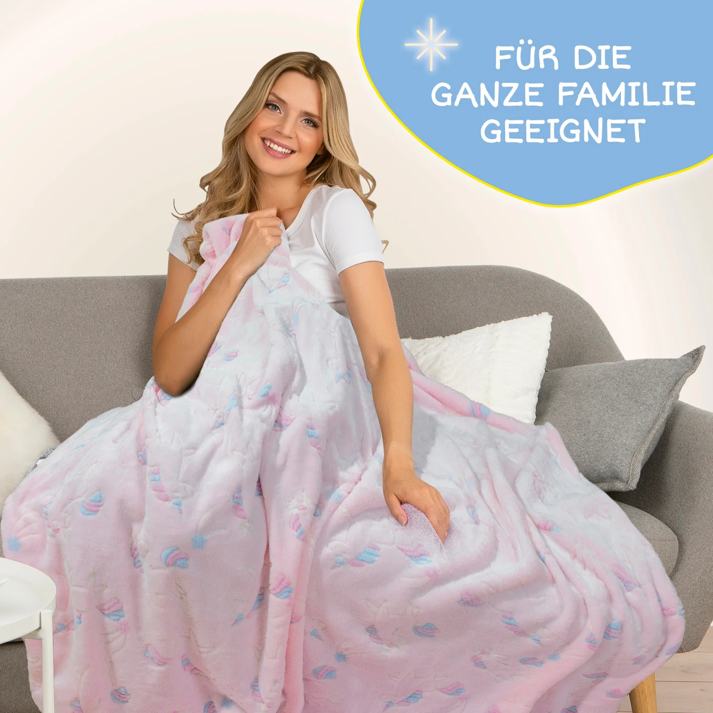 Verwandlungskissen Glow in the dark - Kuschelkissen & Kuscheldecke - Einhorn - Image 8