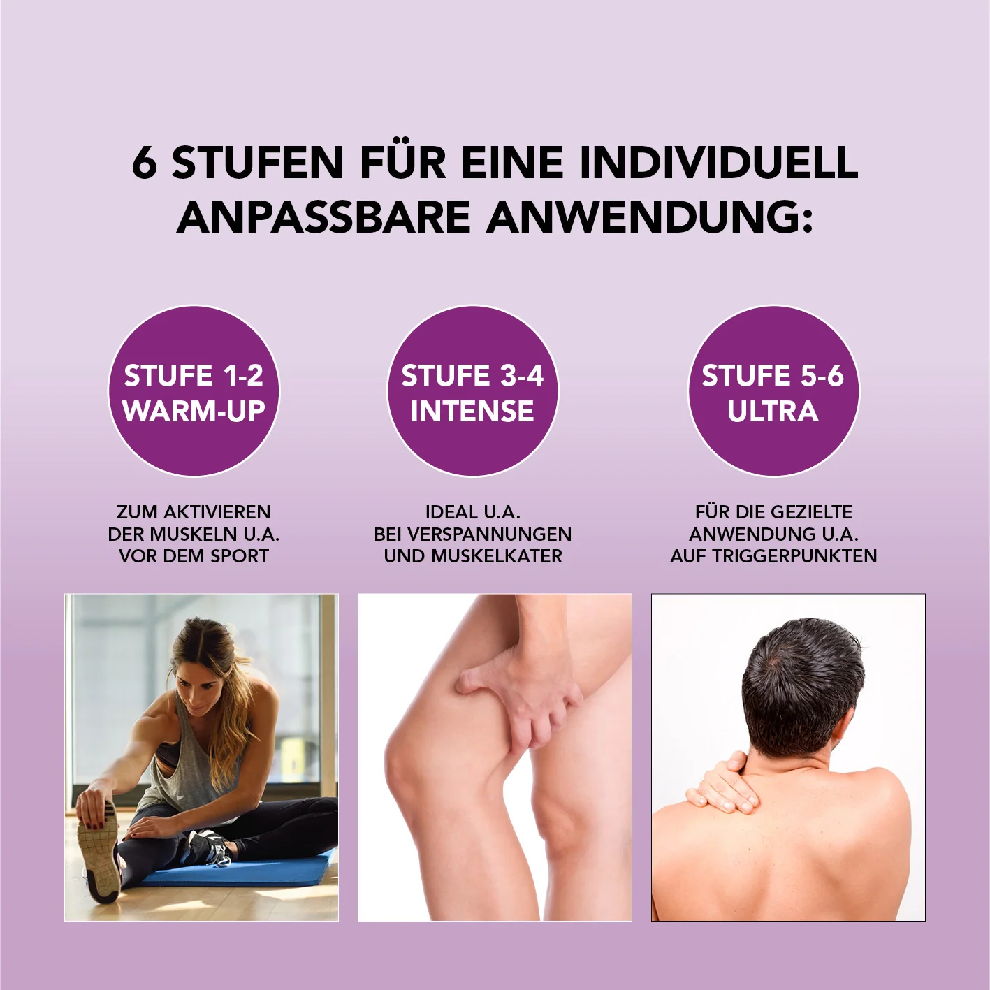 Massage Gun - 4 verschiedene Aufsätze - schwarz - Image 5