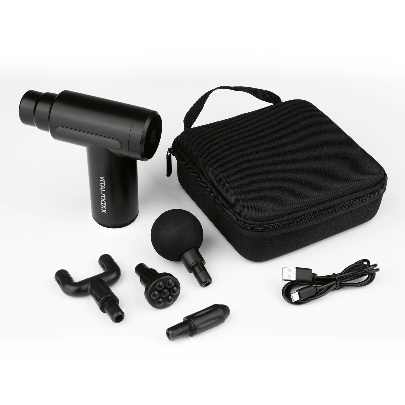 Massage Gun - 4 verschiedene Aufsätze - schwarz - Image 7