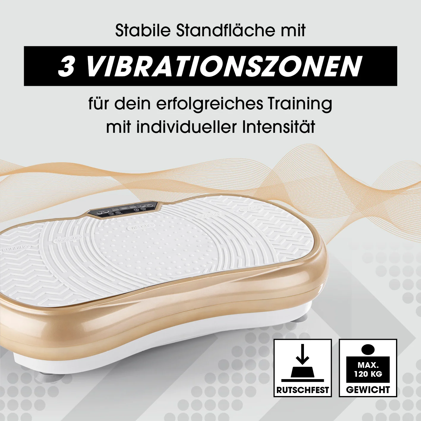 Vibrationstrainer mit Expanderbändern - weiß/champagner - Image 4