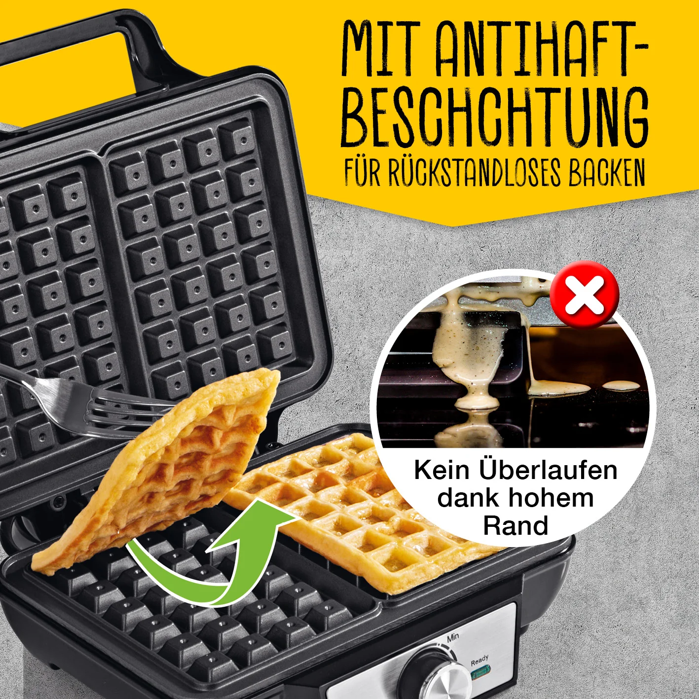 Waffeleisen für Belgische Waffeln - Image 4