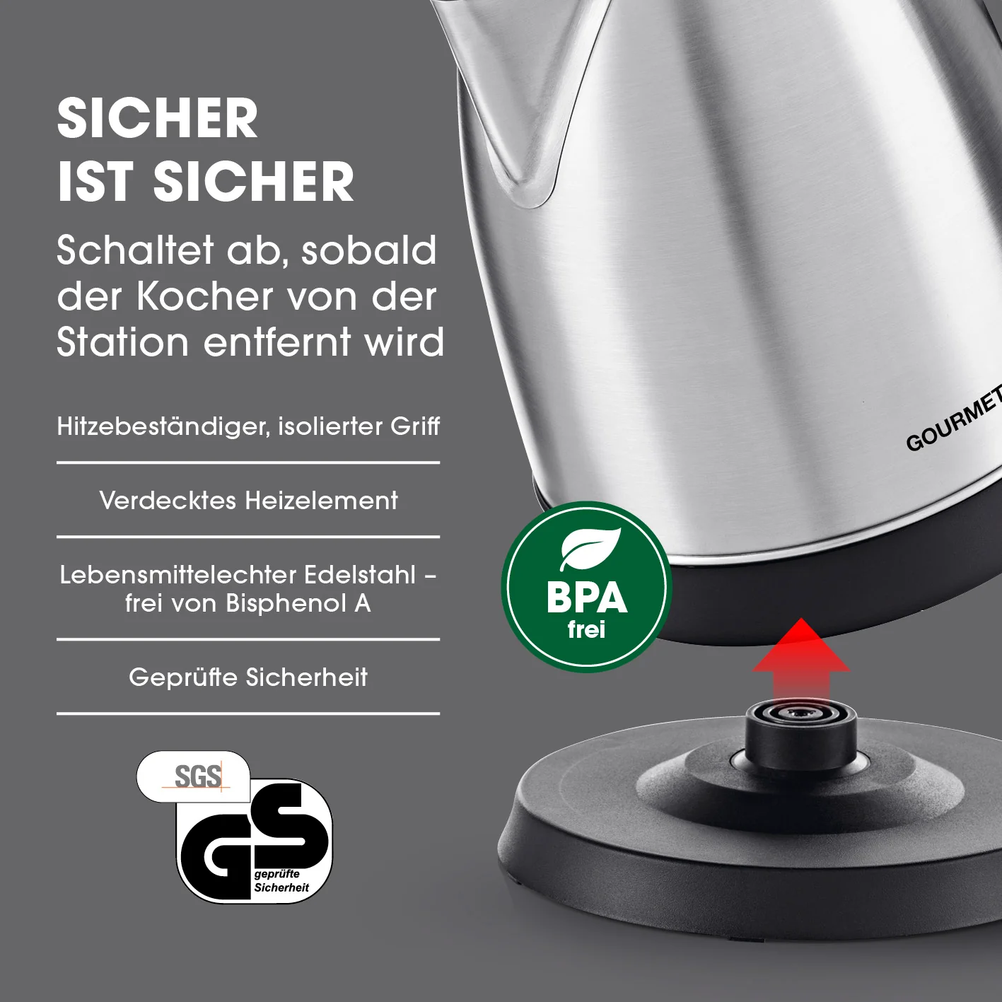 Wasserkocher - 1,8l - Edelstahl - Image 6