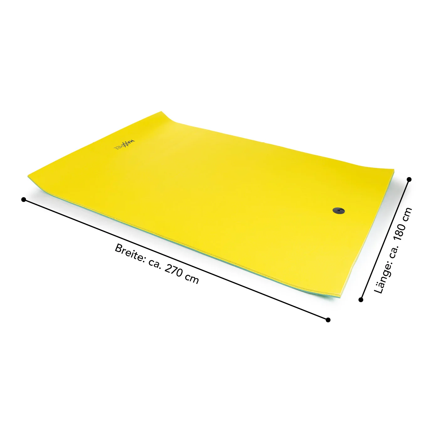 Wassermatte XXL - 270 x 180cm - Belastbar bis 300 kg - gelb/türkis - Image 6