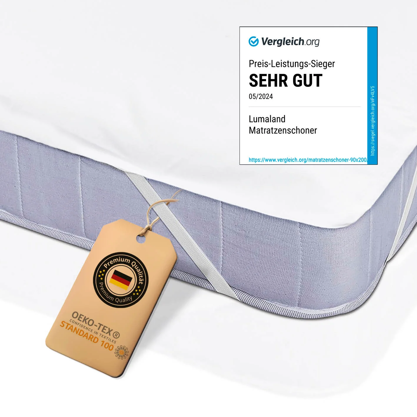 Wasserundurchlässige Matratzenauflage - 100 x 200 cm - 2er-Set