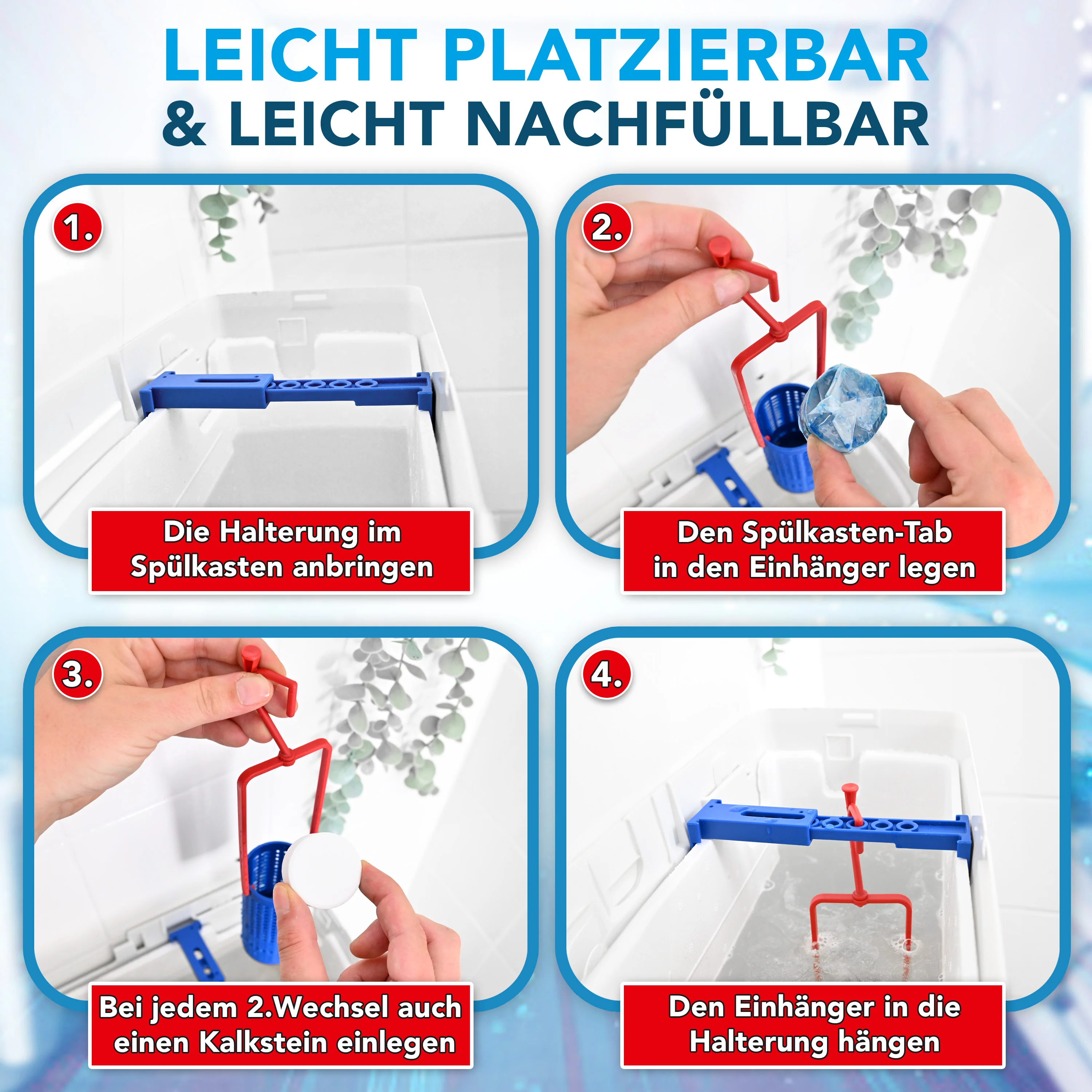 WC-Star Spülkasten-Hygiene-Set (1x Spülkasten-Einhänger + 2x Spülkasten-Tab + 1x Antikalk-Tab) - Image 3