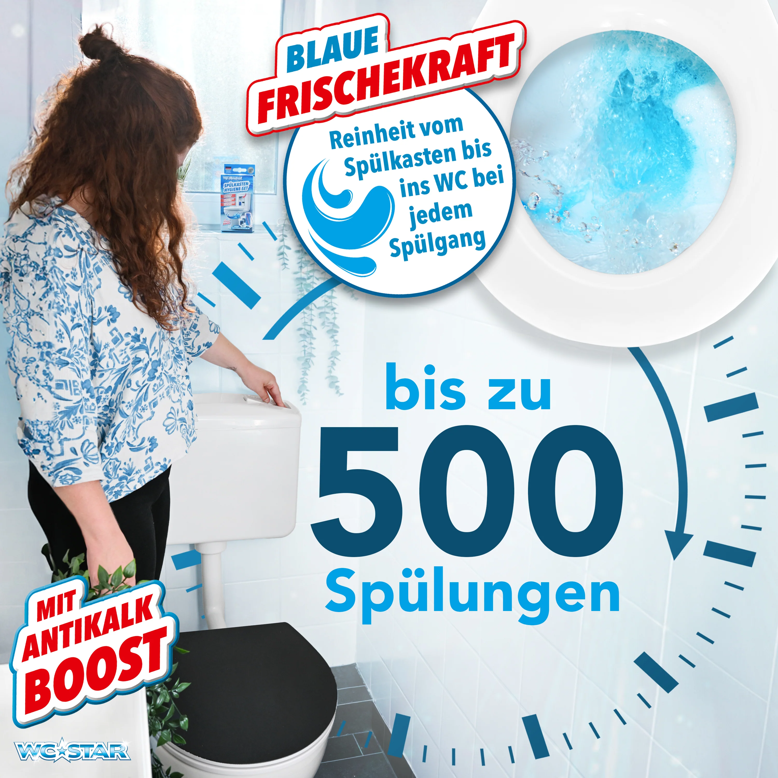 WC-Star Spülkasten-Hygiene-Set (1x Spülkasten-Einhänger + 2x Spülkasten-Tab + 1x Antikalk-Tab) - Image 4