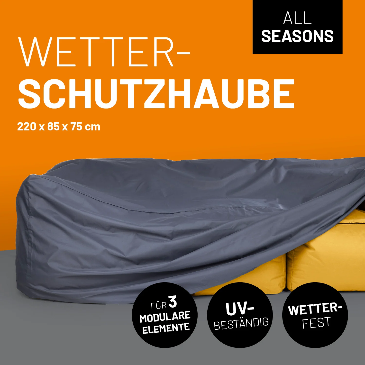 Wetterschutzhaube für 3 Modulare Elemente - 220 x 85 x 75 cm - Image 2