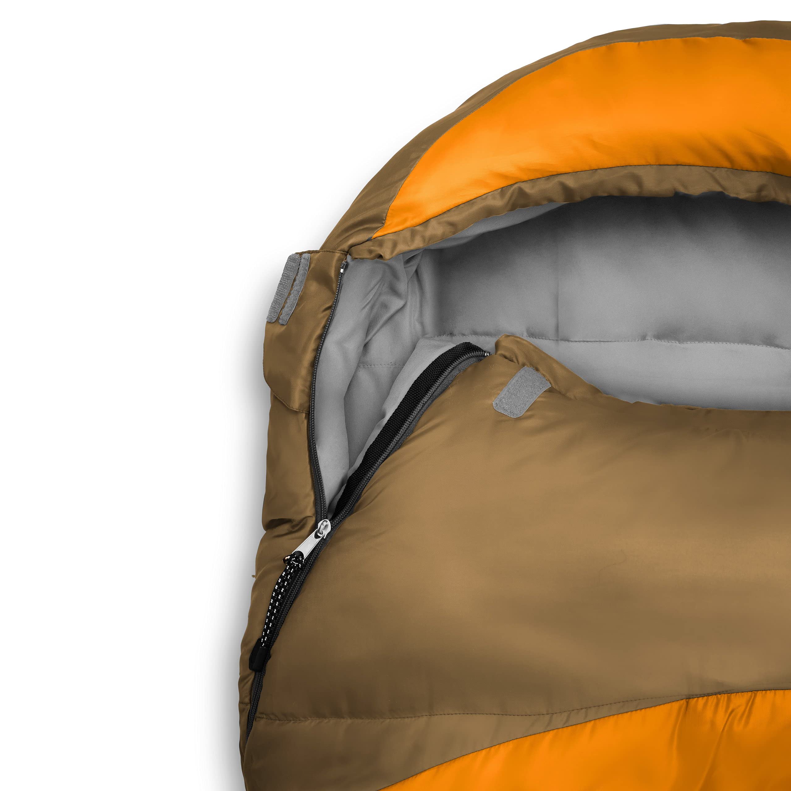 Camping Schlafsack Classic - Mumienschlafsack mit Tasche - 230 x 80 x 55 cm - Orange - Image 4