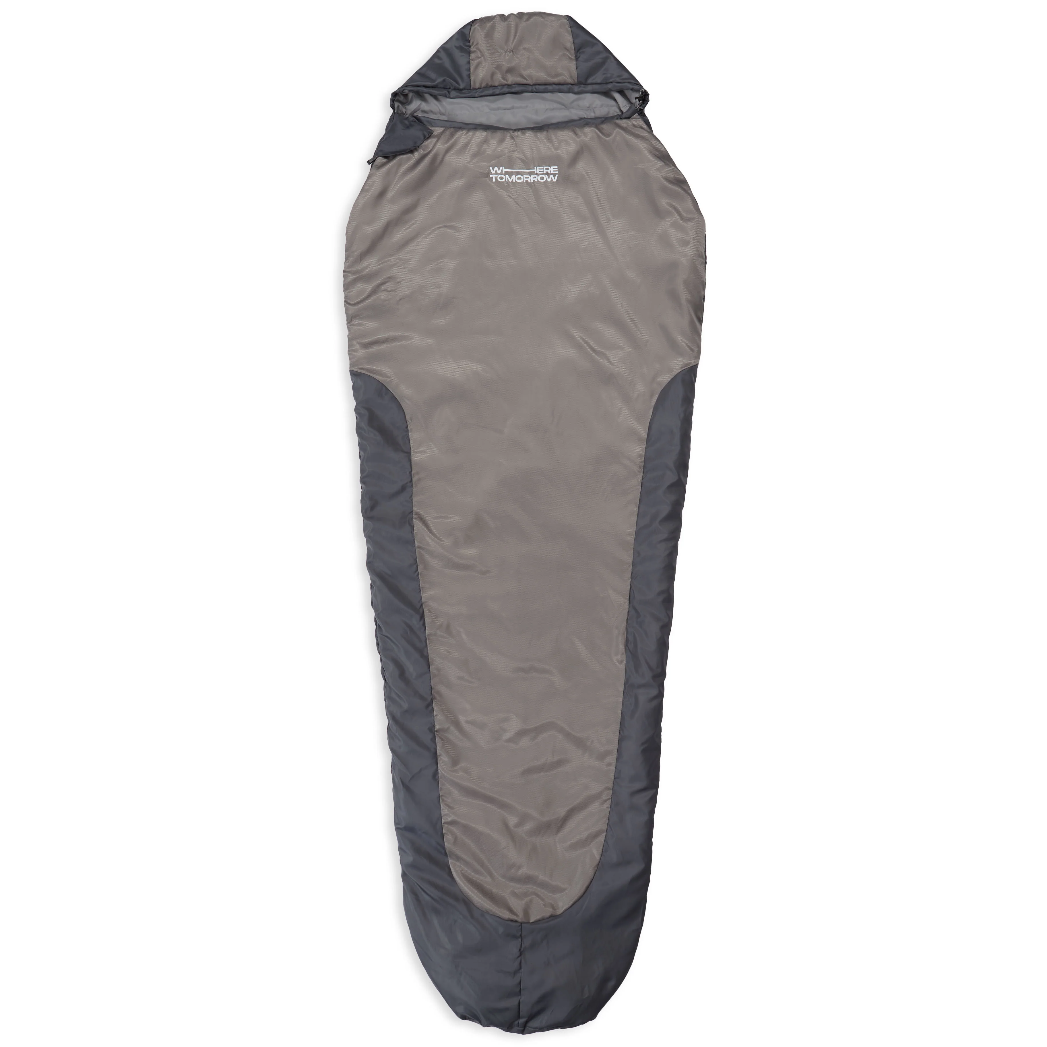 Camping Schlafsack Small & Light - Mumienschlafsack mit Tasche - 220 x 80 x 50 cm - Hellgrau