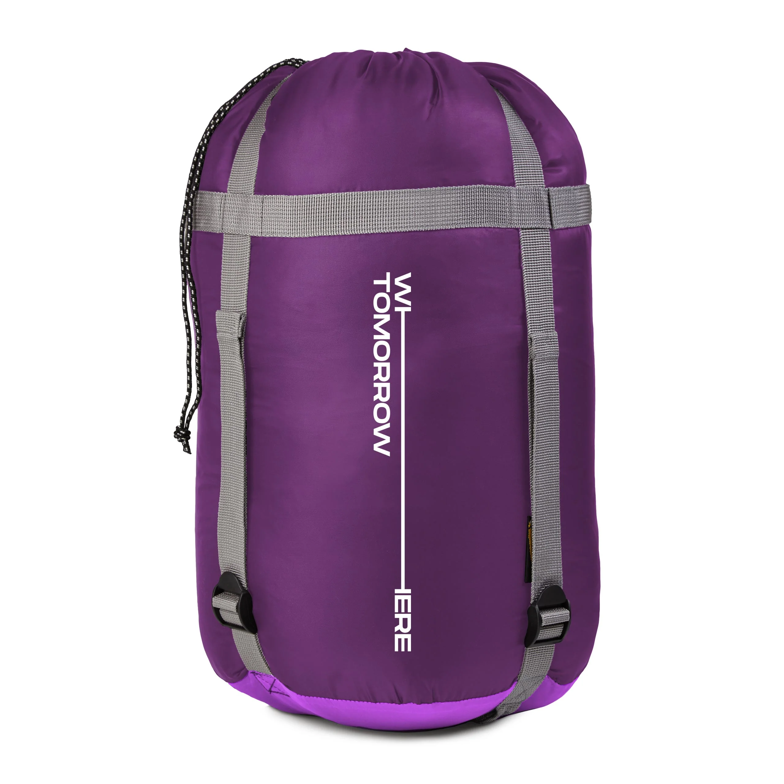 Camping Schlafsack Small & Light - Mumienschlafsack mit Tasche - 220 x 80 x 50 cm - Lila - Image 5
