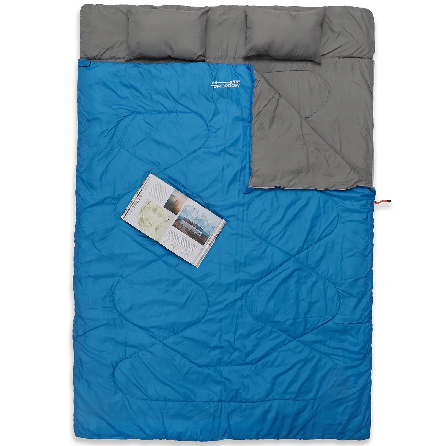 Doppelschlafsack mit Tragetasche - 2-Personen Schlafsack - 190 x 150 cm - Royalblau - Image 7