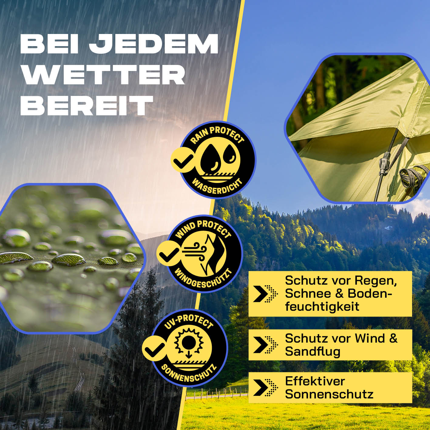 Pop up Kuppelzelt für 3 Personen - Grün - Image 3