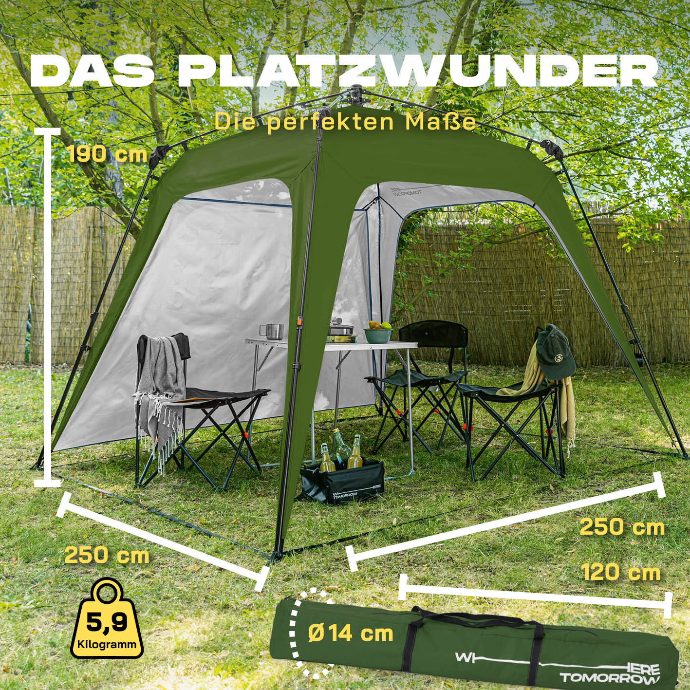 Pop up Pavillon - Dunkelgrün - Image 2