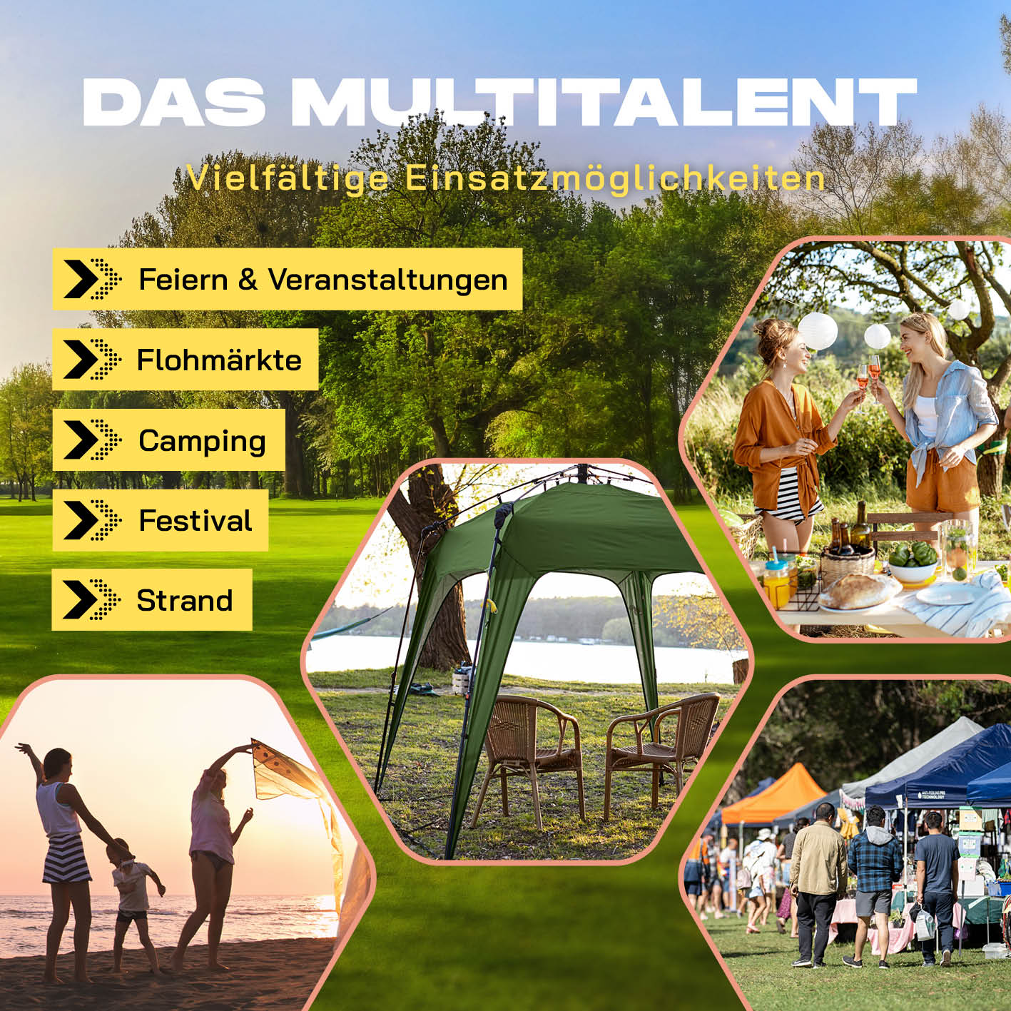 Pop up Pavillon - Dunkelgrün - Image 8