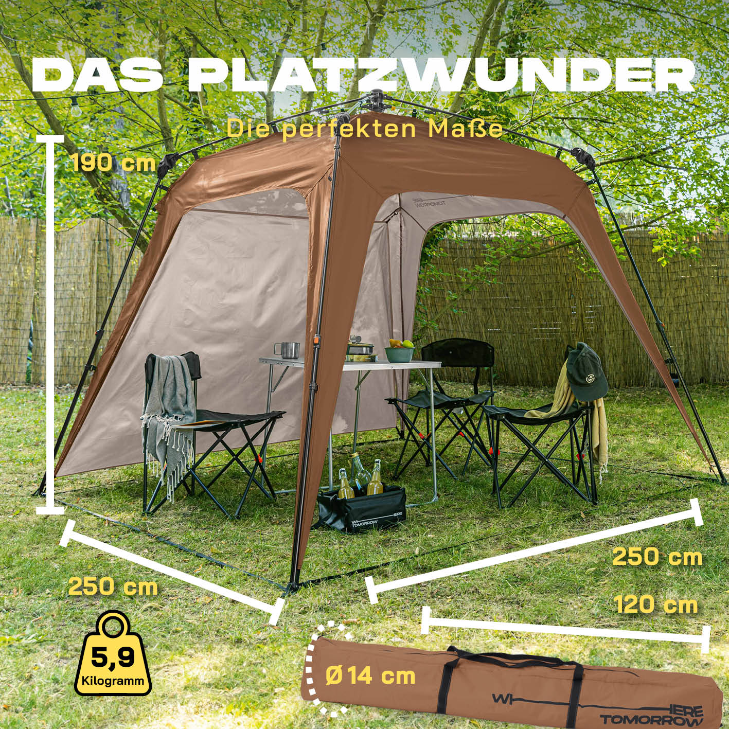 Pop up Pavillon - Kamelbraun - Image 2