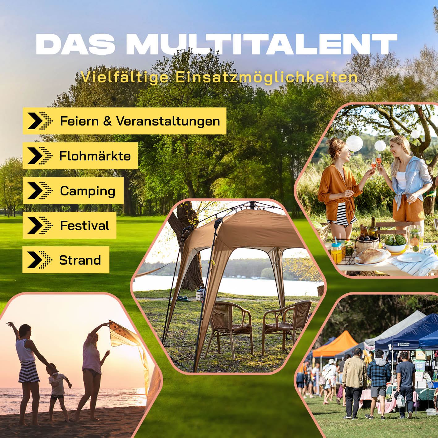 Pop up Pavillon - Kamelbraun - Image 8