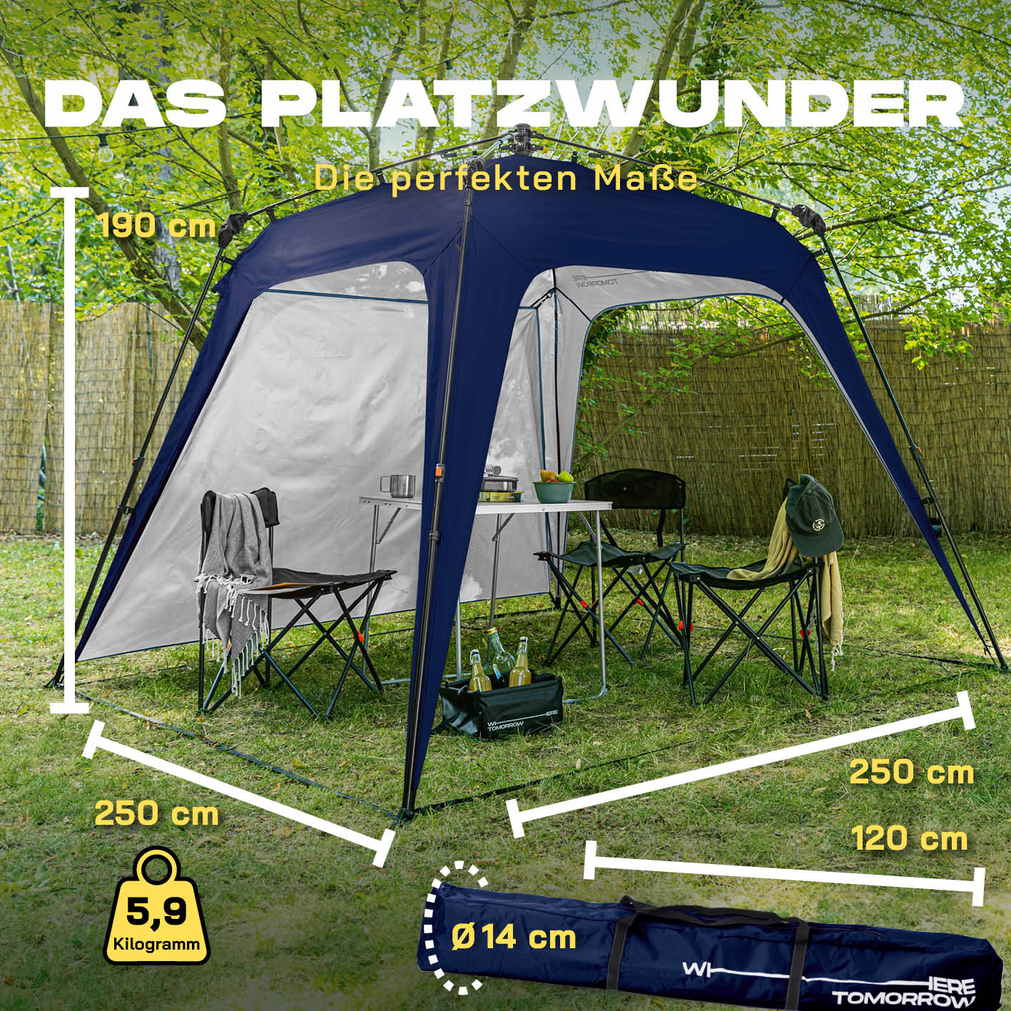 Pop up Pavillon - Navy - Image 2