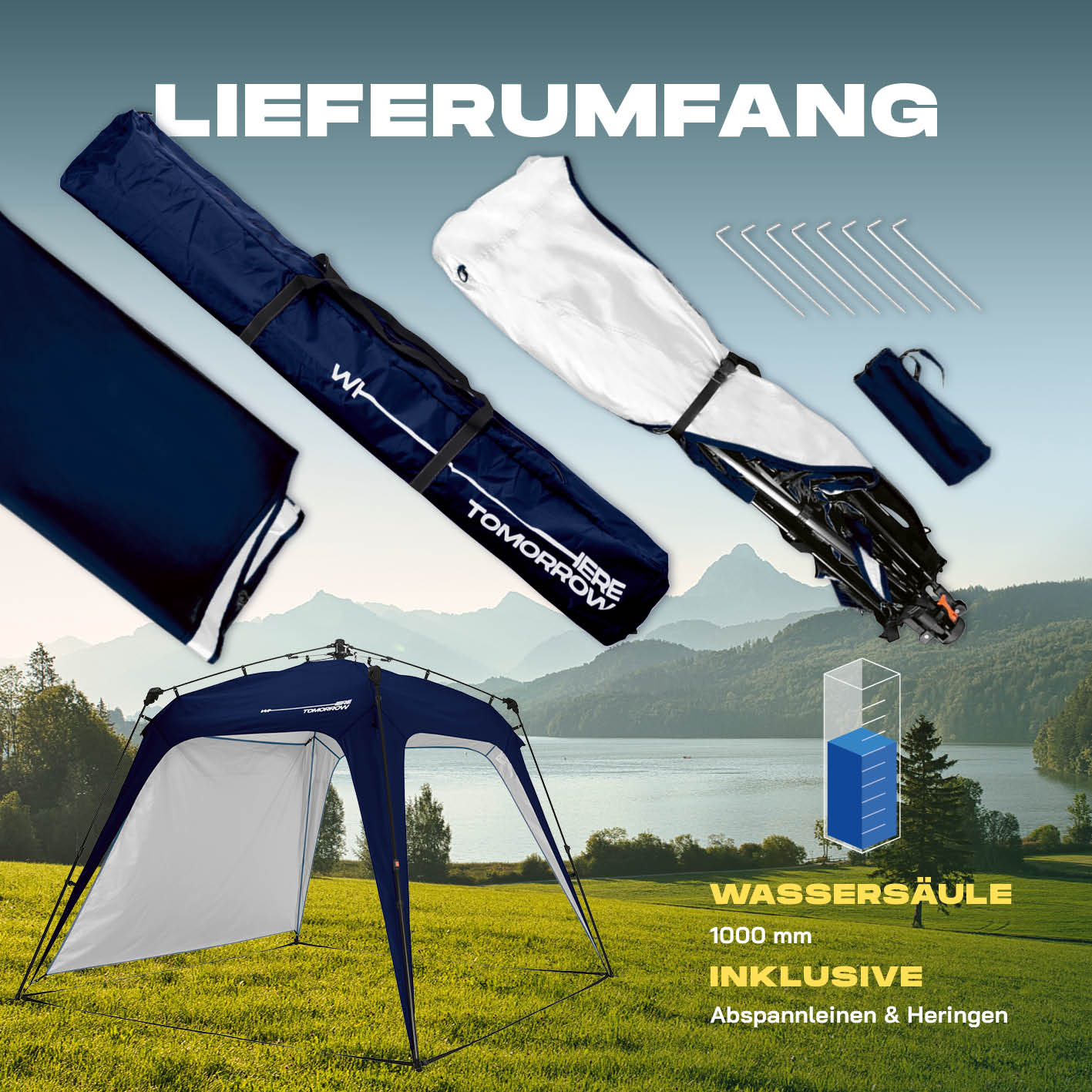 Pop up Pavillon - Navy - Image 7