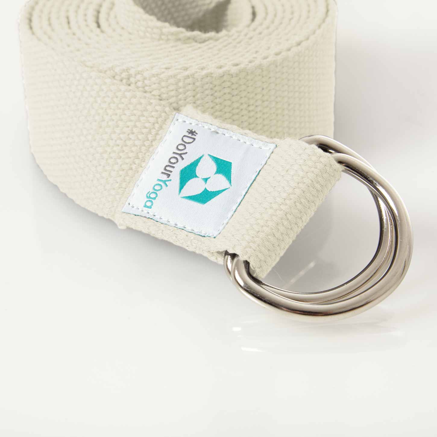 Yogagurt Madira - 100% Baumwolle - 250 x 3,8 cm - Beige - Image 8
