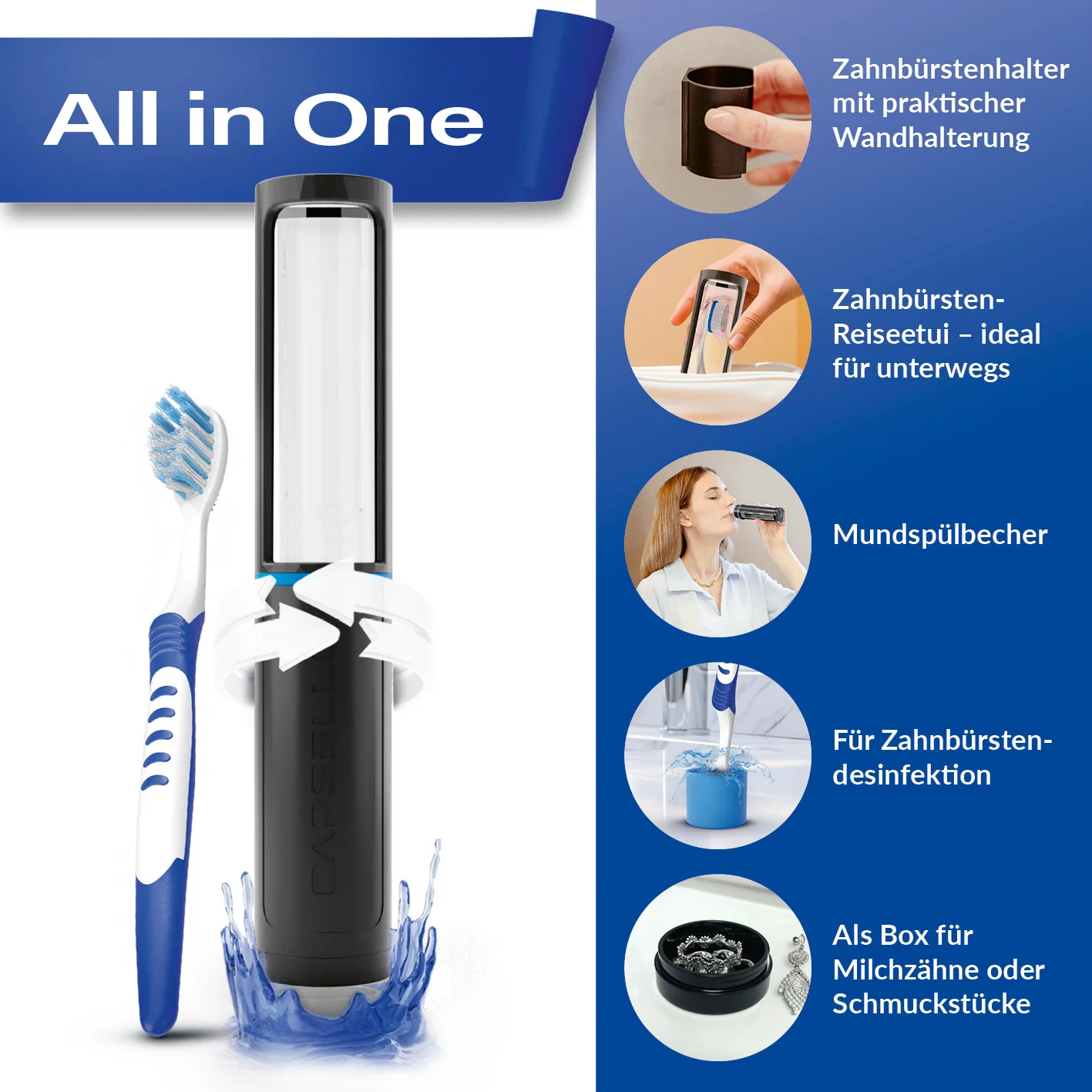 Zahnbürstenbox - schwarz - 2er-Set - Image 3