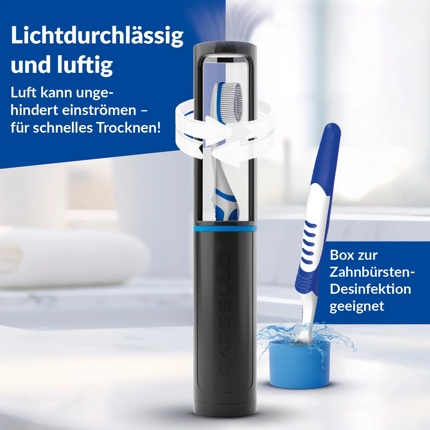 Zahnbürstenbox - schwarz - 2er-Set - Image 5