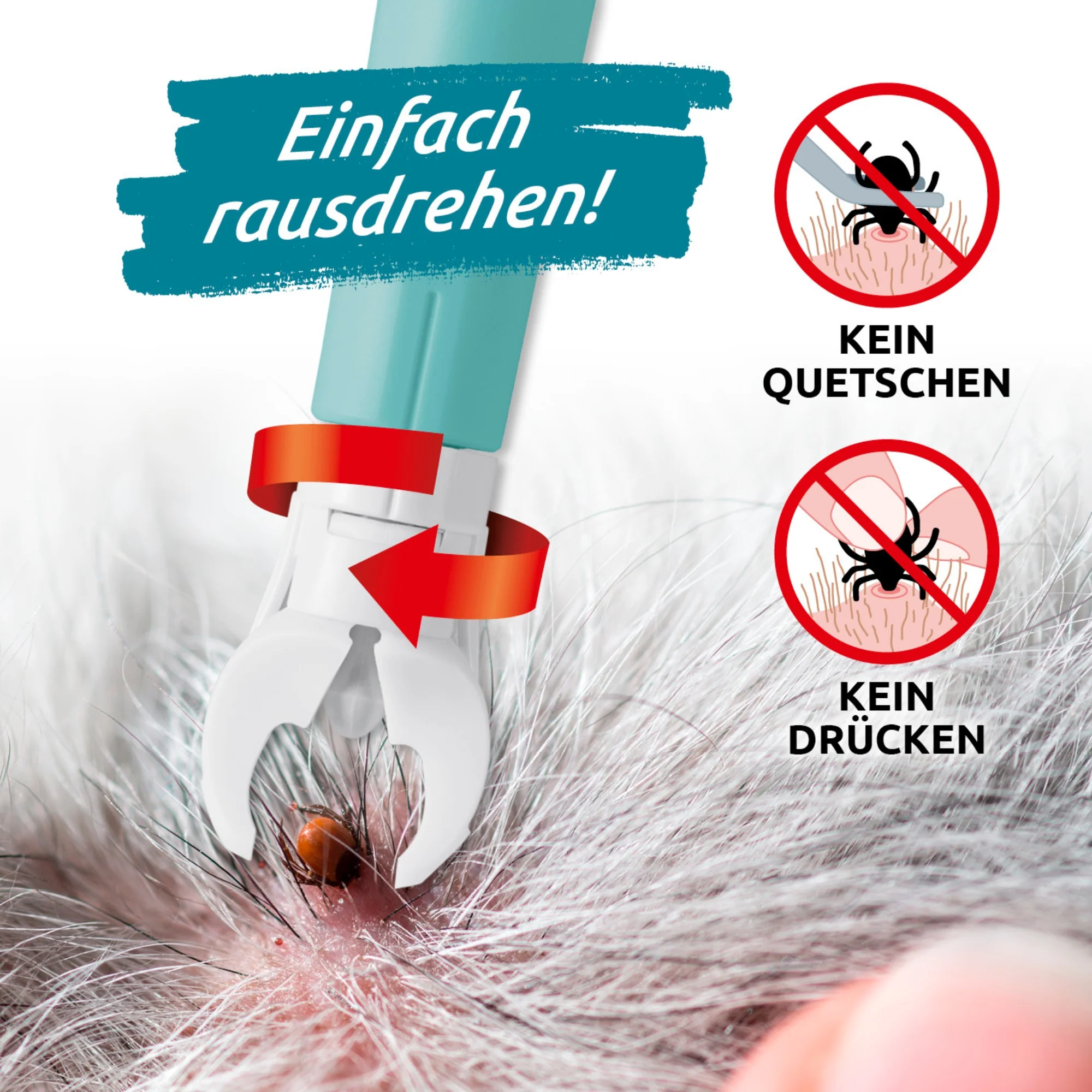 Zeckengreifer für Tiere mit rotierendem Greiferkopf - Image 2