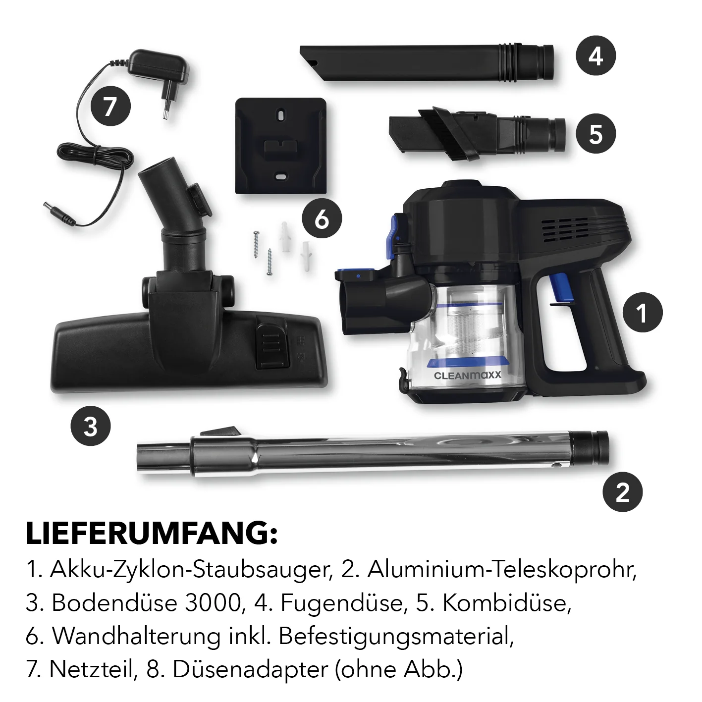 Zyklon-Staubsauger - schwarz/blau - Image 7